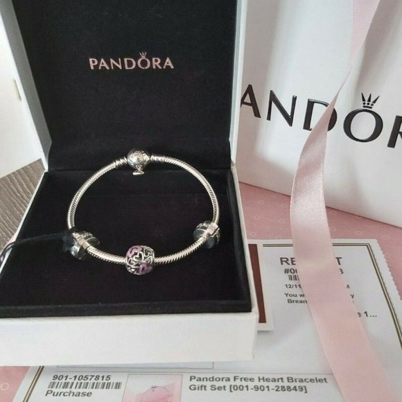 Authentic Pandora Limited Edt *RETIRED* Free Heart Bracelet Gift Set  19cm/7.5 - Picture 3 of 11